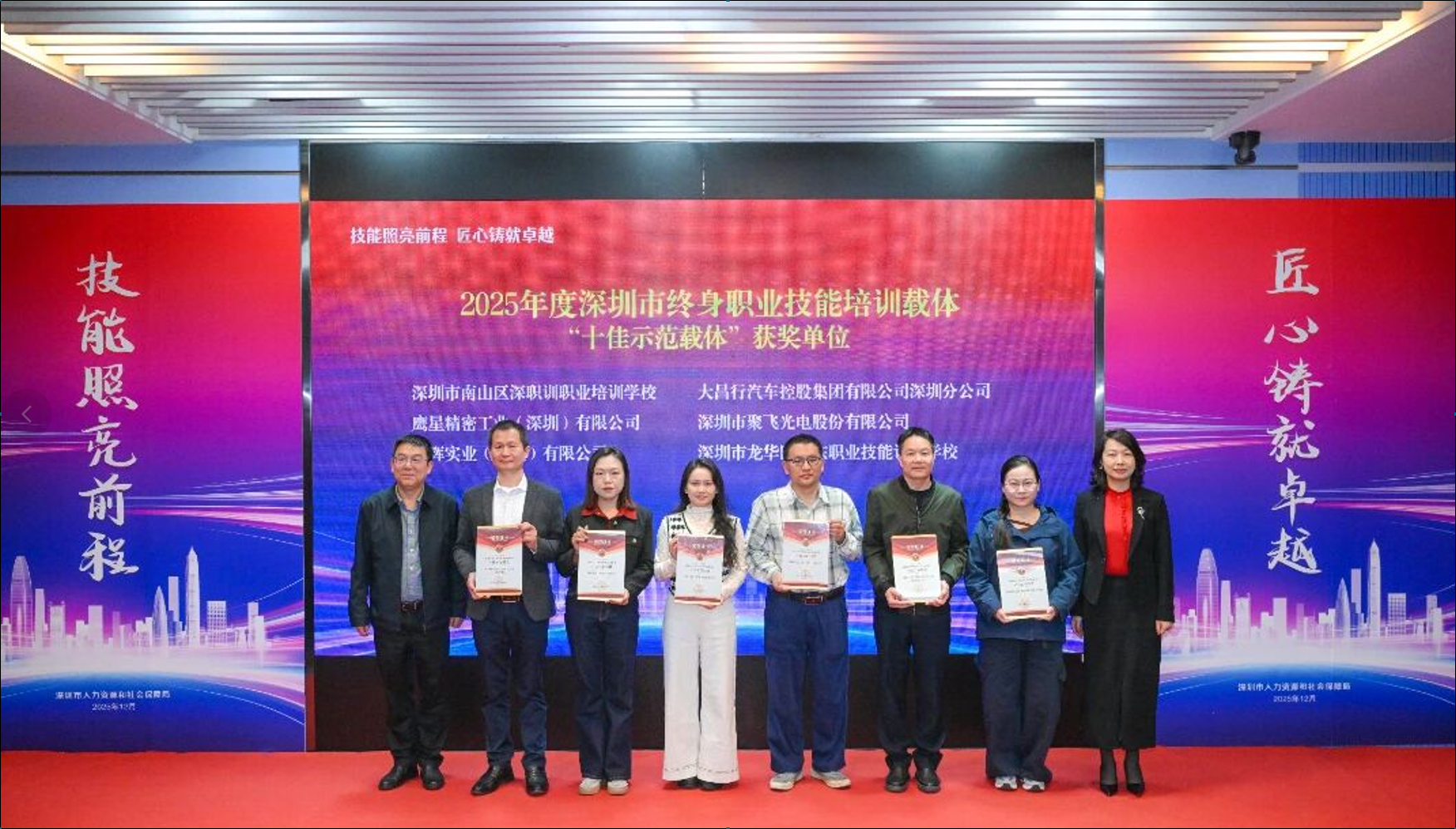 翼拓网络光电荣获深圳市“十佳示范载体”称号